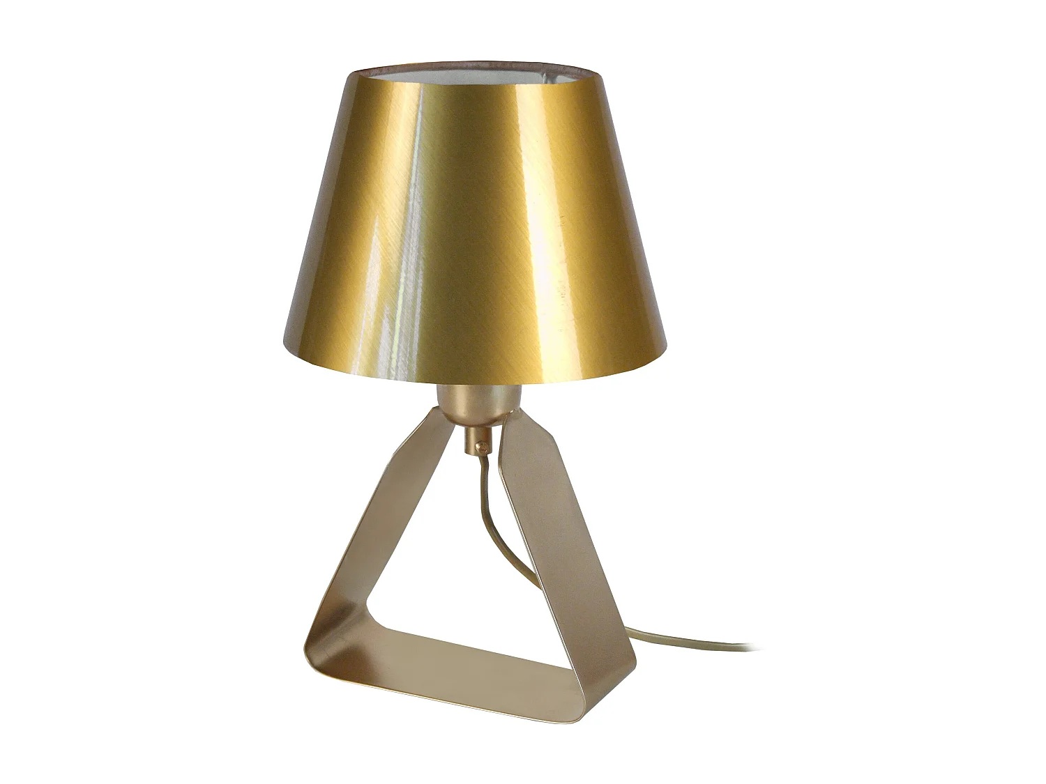 Lámpara de noche TOSEL ,metal,Dorado ,A29xD18xP18cm