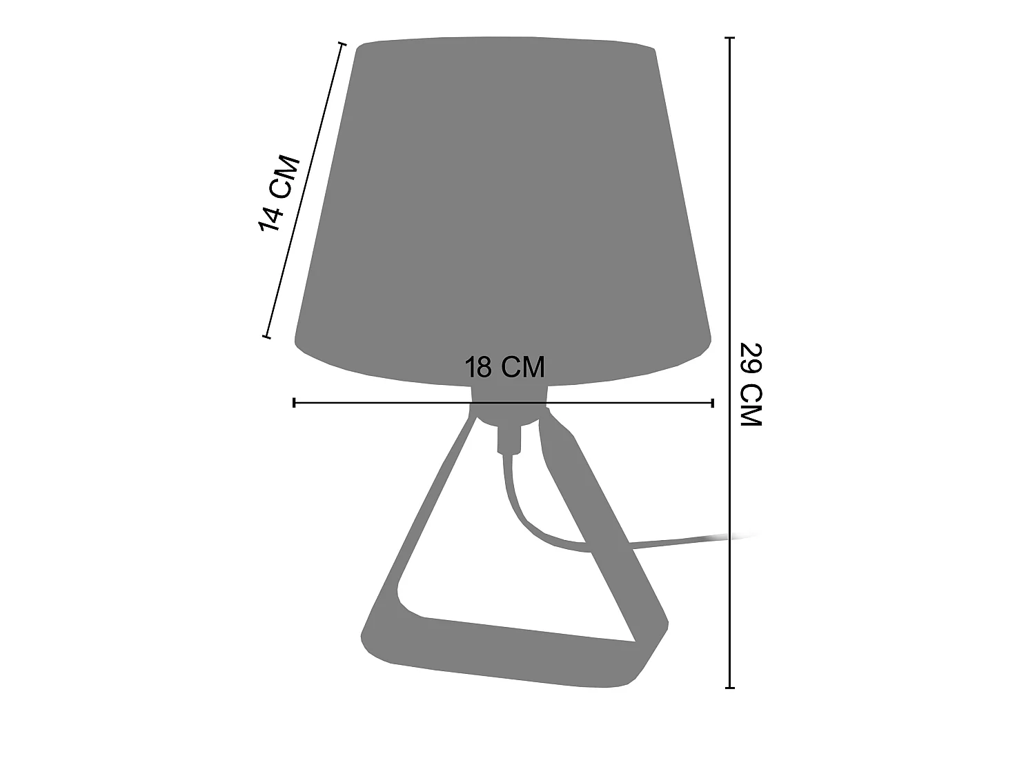 Lampada da tavolo lamelas  metallo triângulo LUSA or D'18 cm