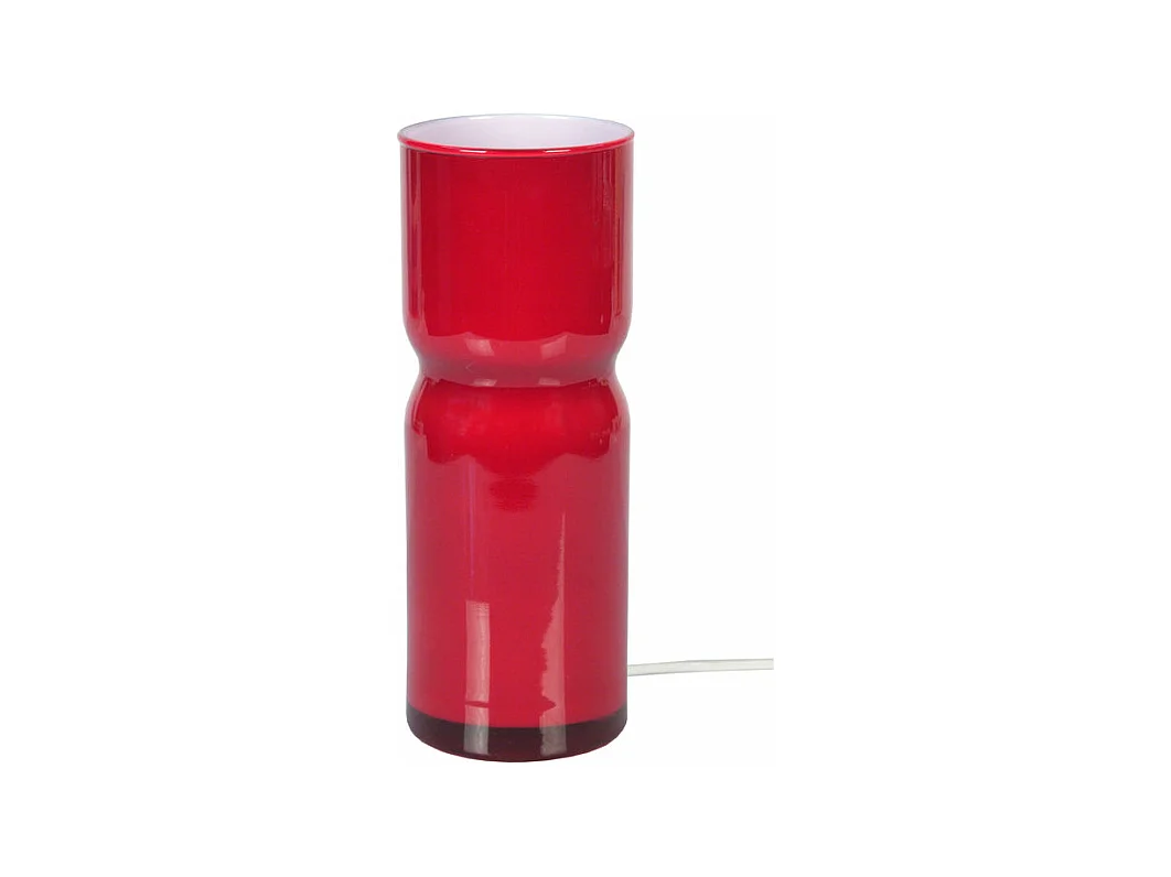 Lampe de chevet vase verre  rouge27 cm.