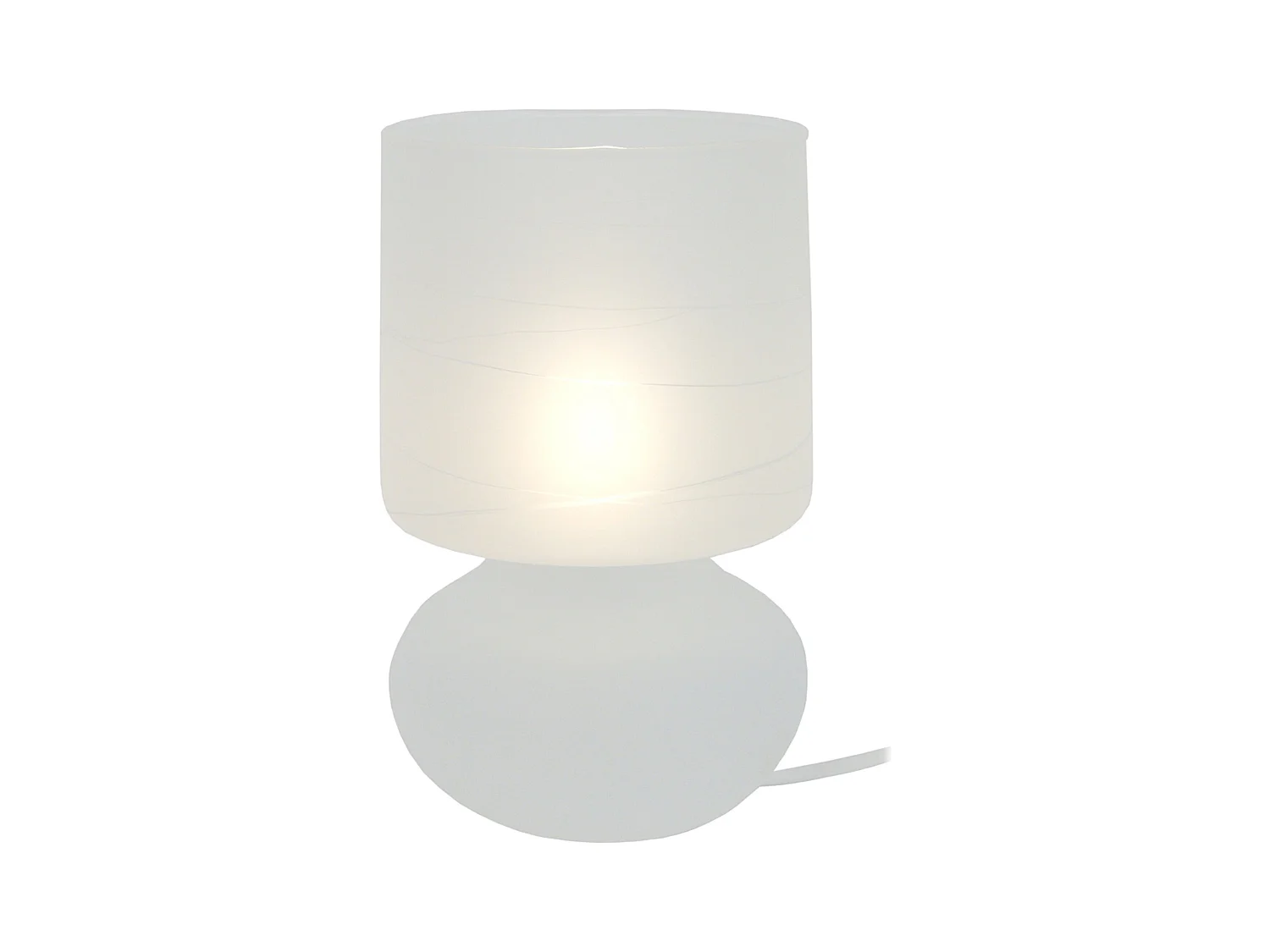 Lámpara de noche TOSEL ,vidrio,Gris ,A 24xD14x P 14cm