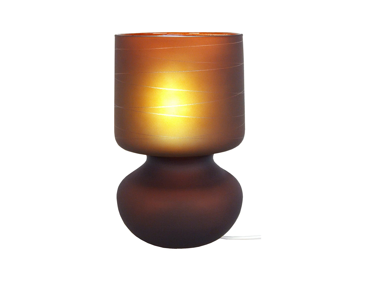Lampe de Chevet TOSEL ,verre,Gris ,H24x D14xP14cm