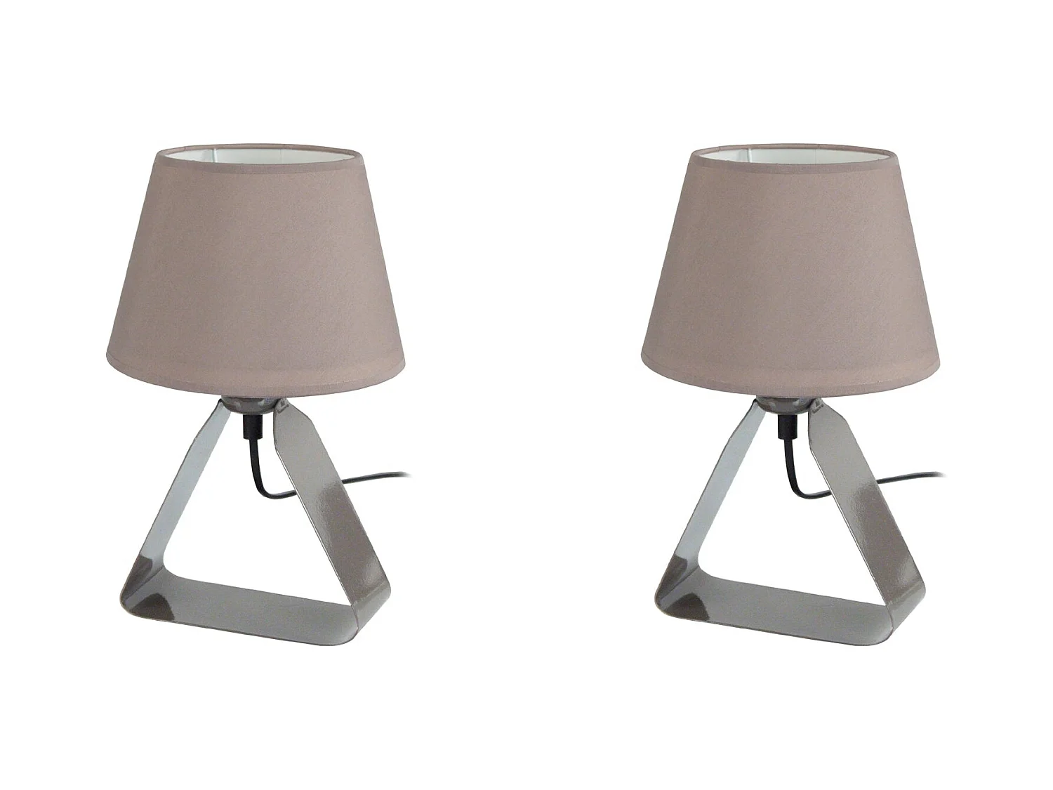 Lampe de Chevet TOSEL ,métal,Gris ,H29xD18x P 18cm
