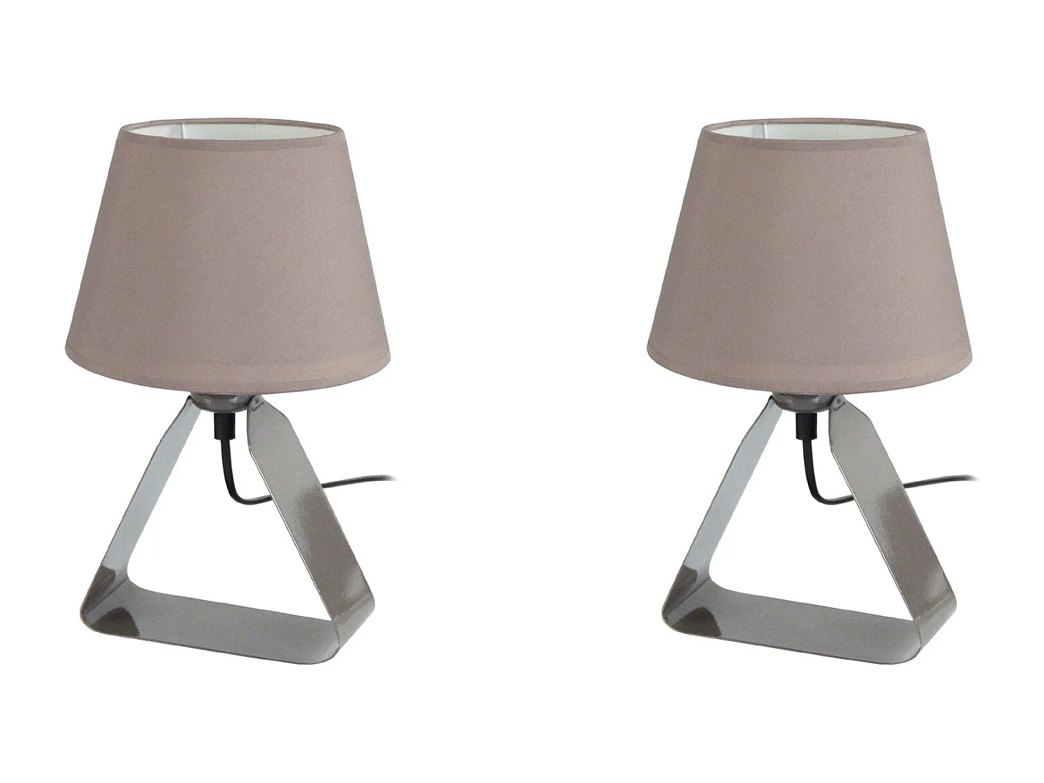 Lampe de Chevet TOSEL ,métal,Gris ,H29xD18x P 18cm