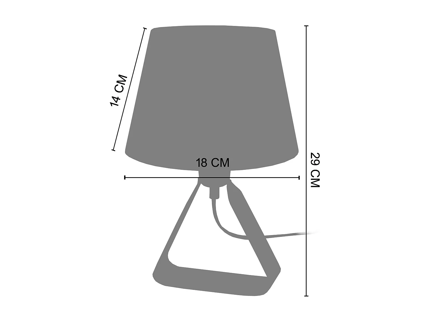 Lampe de Chevet TOSEL ,métal,Aluminium,H29xD18xP18cm