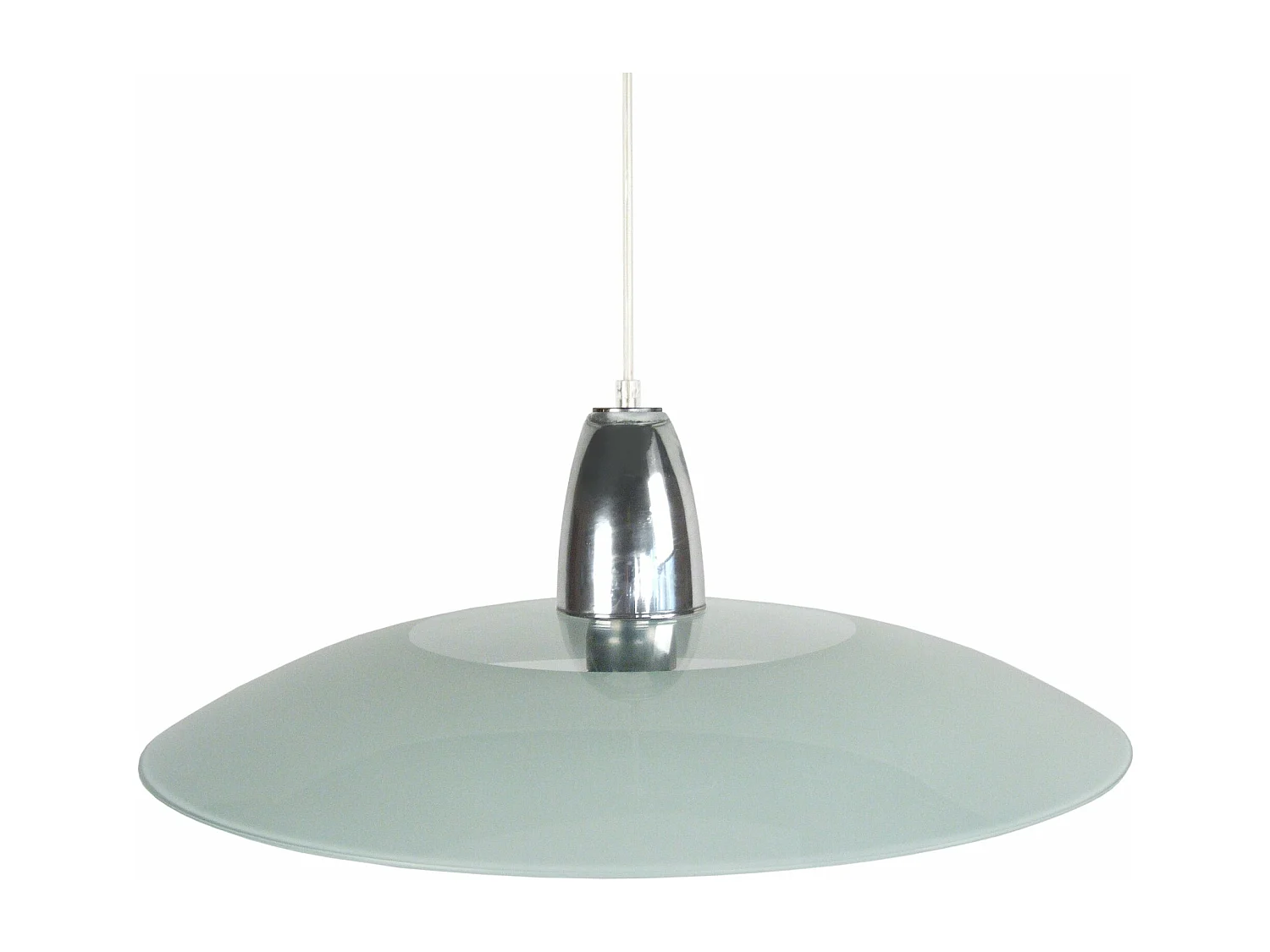 Suspension cone métal verre mate 90 cm.