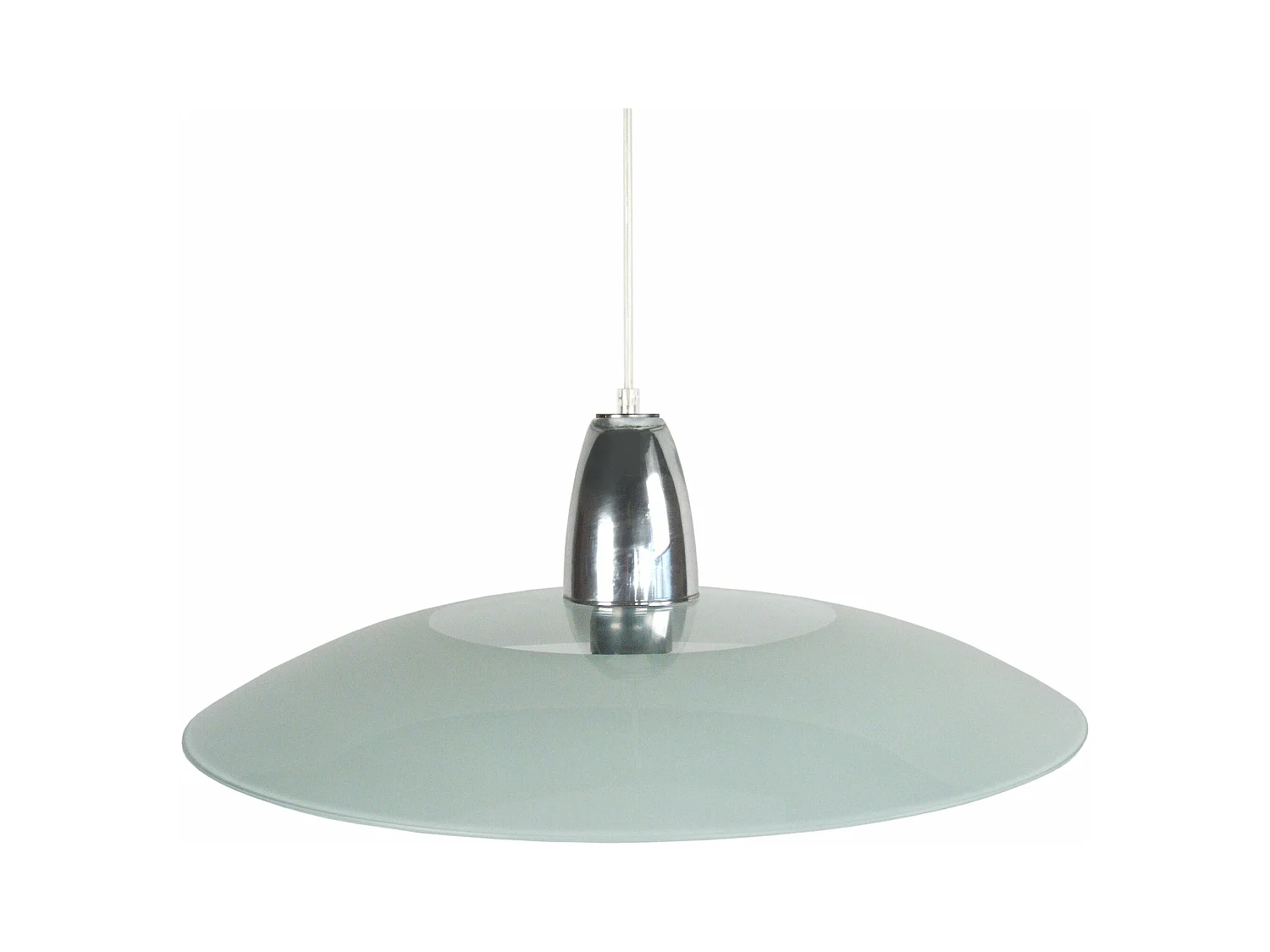 Suspension cone métal verre mate 90 cm.