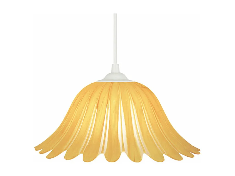 Suspensão TOSEL  NICOLE cordão de algodão globo amarelo D20 x  H90  cm