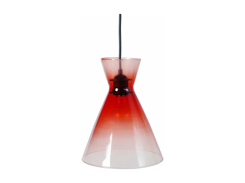 Suspensão TOSEL  CONICAL vidro cônico carmim D20 x  H85  cm