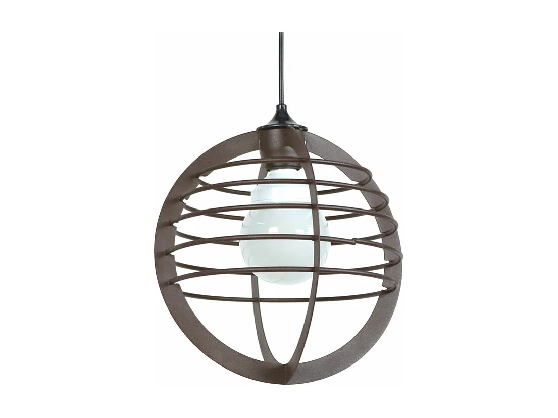Suspension globe, métal  marron 88 cm.