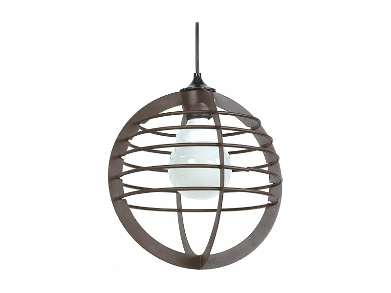 Suspension globe, métal  marron 88 cm.