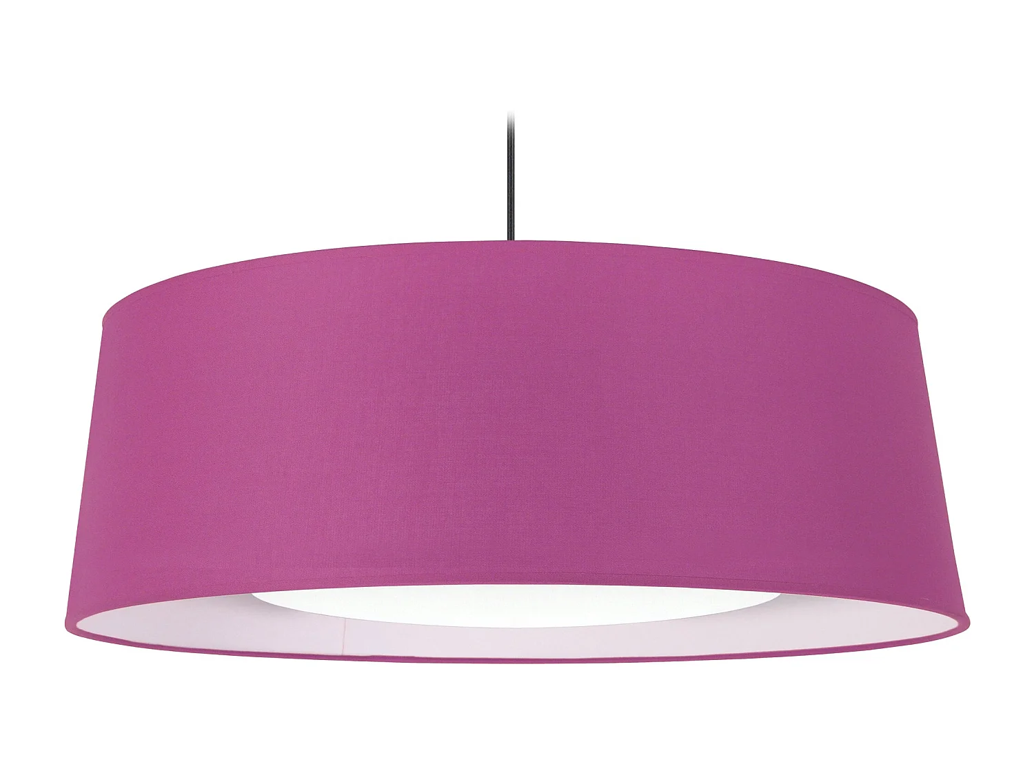 Suspensão TOSEL  ALFENA TAMBOUR C tecido cilindro branco roxo D60 x  H85  cm