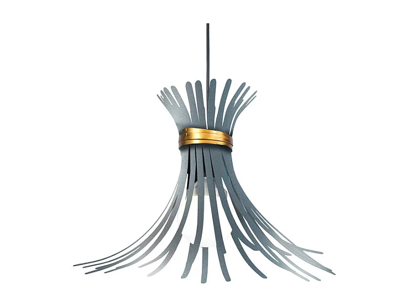 Suspensão TOSEL  JUPE INDIENS metal globo cinza D30 x  H85  cm