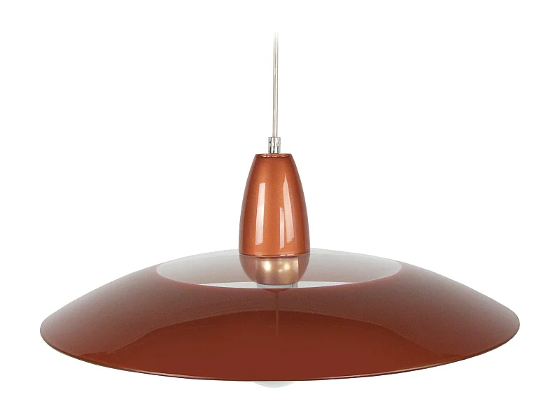 Suspension cone métal verre marron 90 cm.