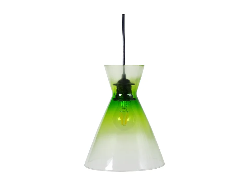 Suspensão TOSEL  CONICAL vidro cônico maçã D20 x  H85  cm