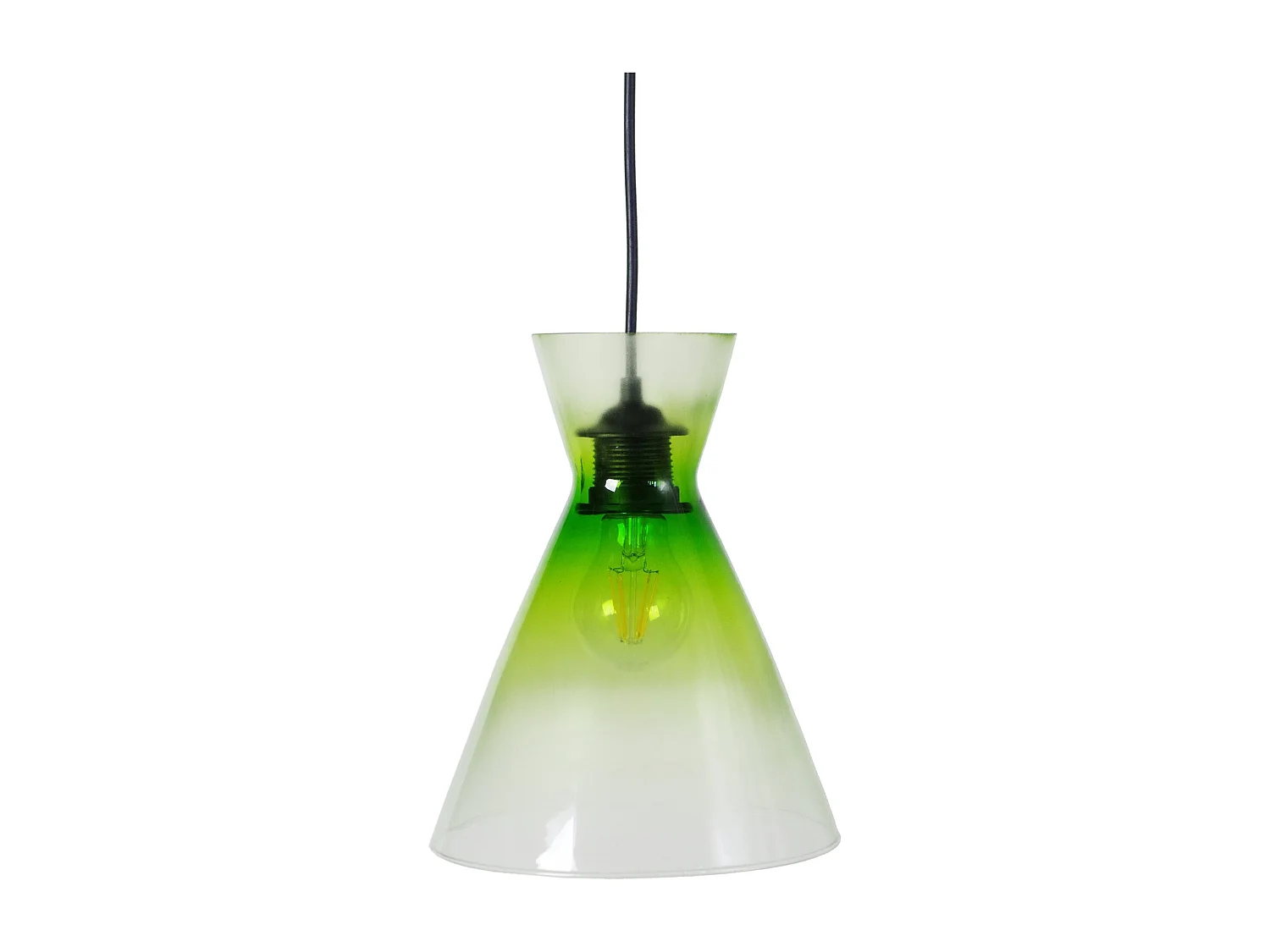 Suspensão TOSEL  CONICAL vidro cônico maçã D20 x  H85  cm