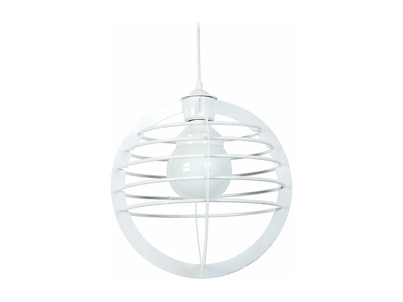 Suspensão TOSEL  UNIVERSE metal cônico creme D34 x  H78  cm