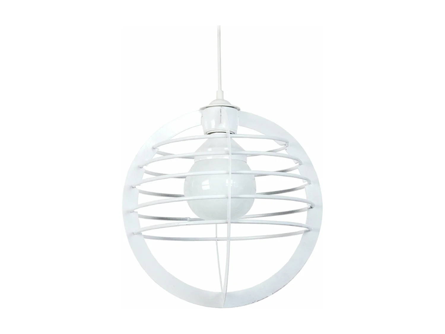 Suspensão TOSEL  UNIVERSE metal cônico creme D34 x  H78  cm