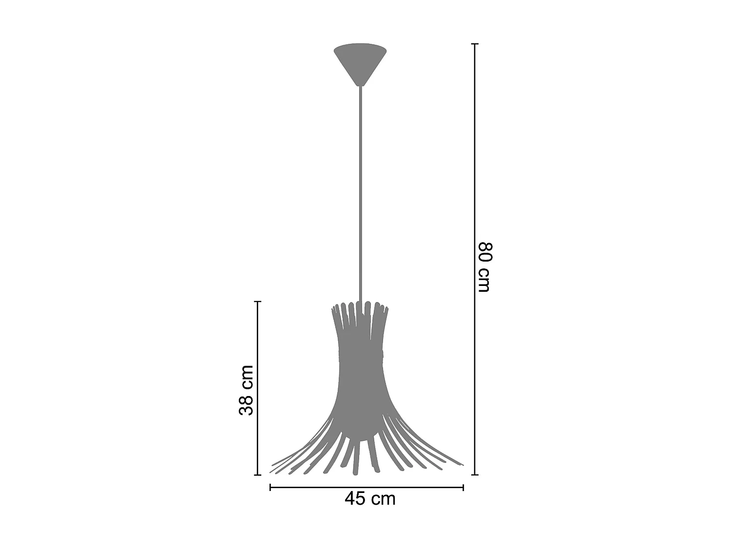 Suspension TOSEL ,métal,Violet ,H 80xD 80x P 45cm
