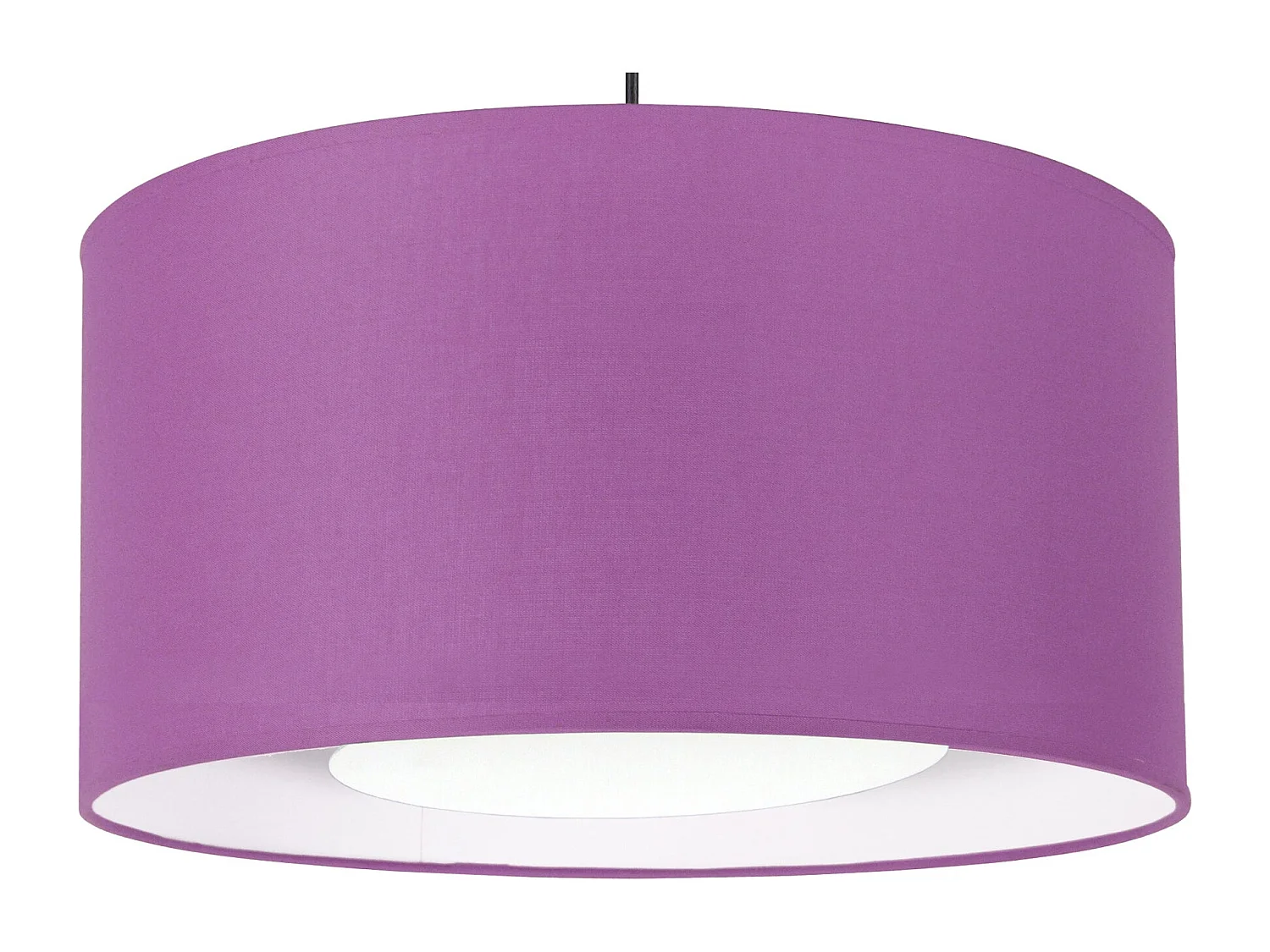 Suspensão TOSEL  ALFENA B tecido cilindro branco roxo D35 x  H80  cm