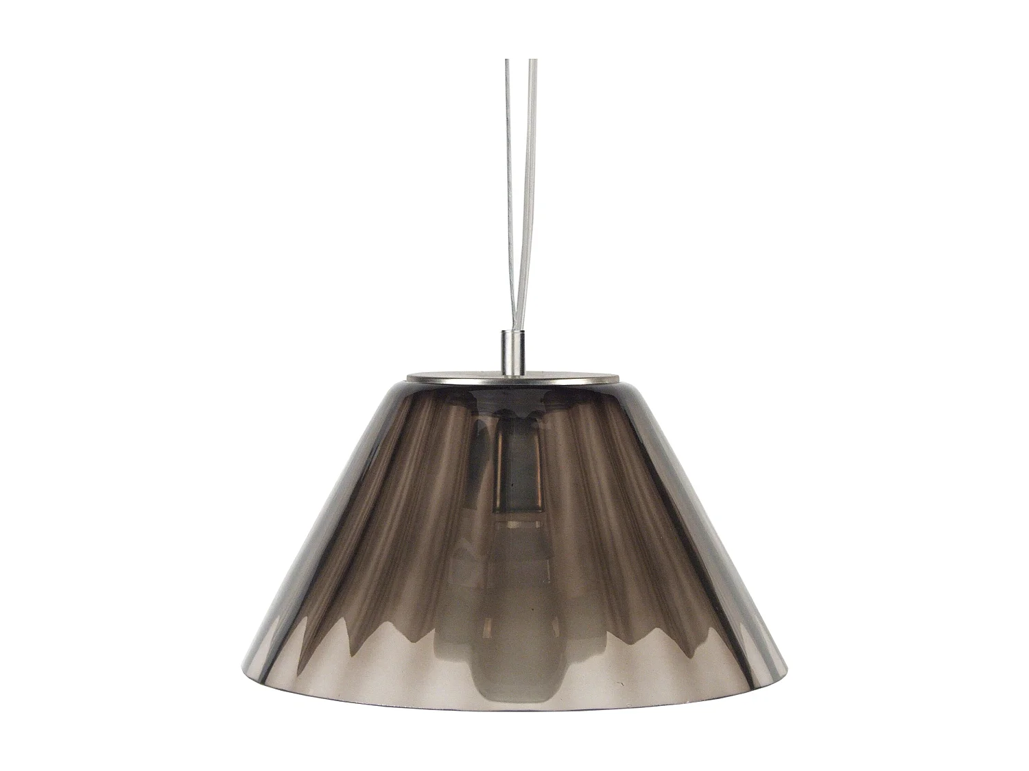 Suspensão TOSEL  NERVURE vidro cúpula turquesa D29 x  H70  cm