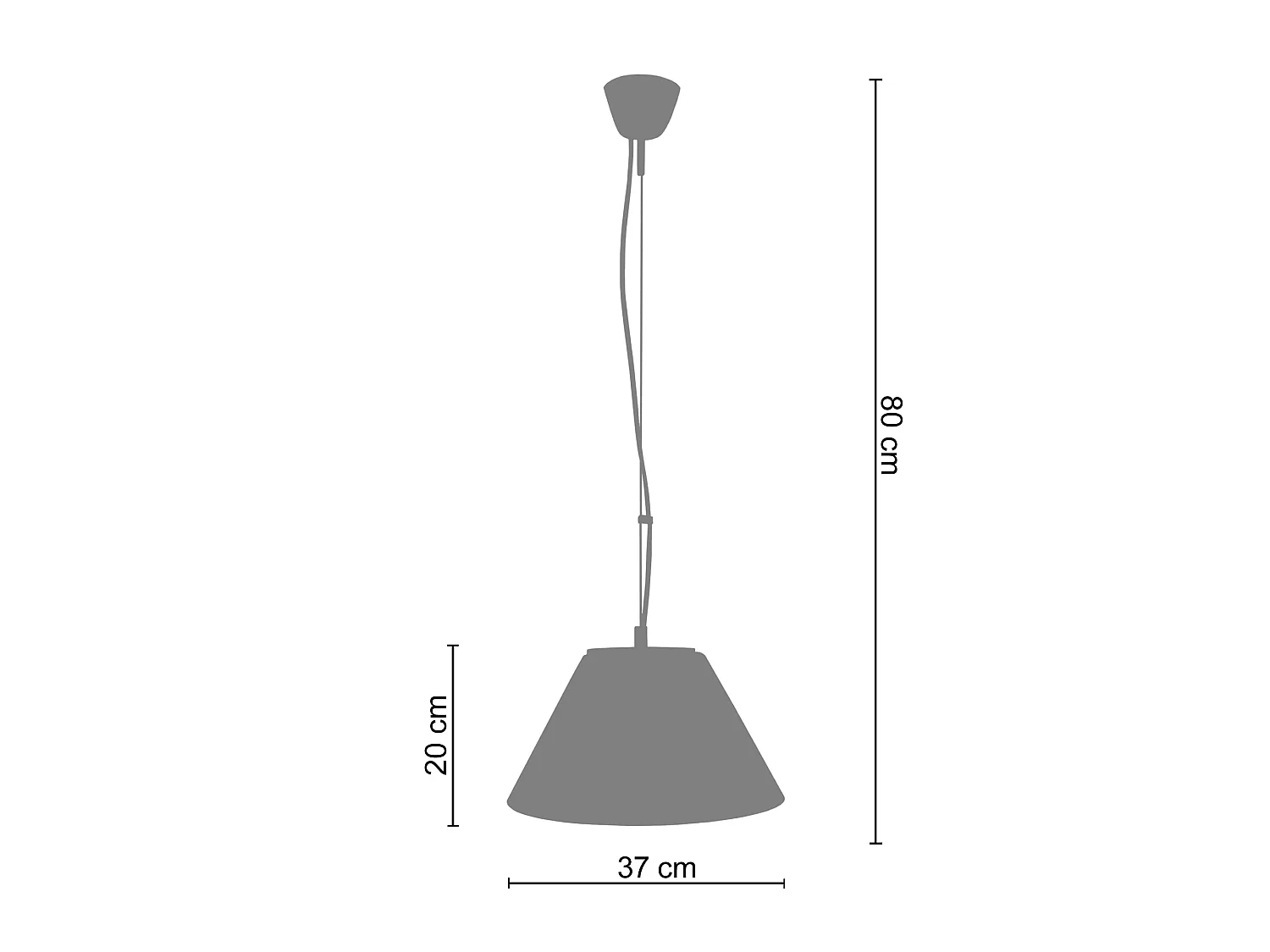 Suspension TOSEL ,verre,Doré , H80xD37xP 37cm