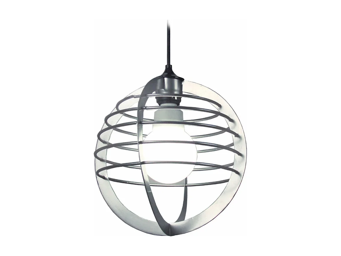 Suspensão TOSEL  UNIVERSE metal cônico azul acinzentado D34 x  H78  cm