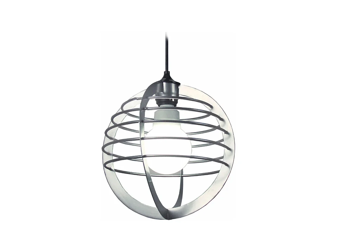 Suspension globe métal  aluminium 88 cm.