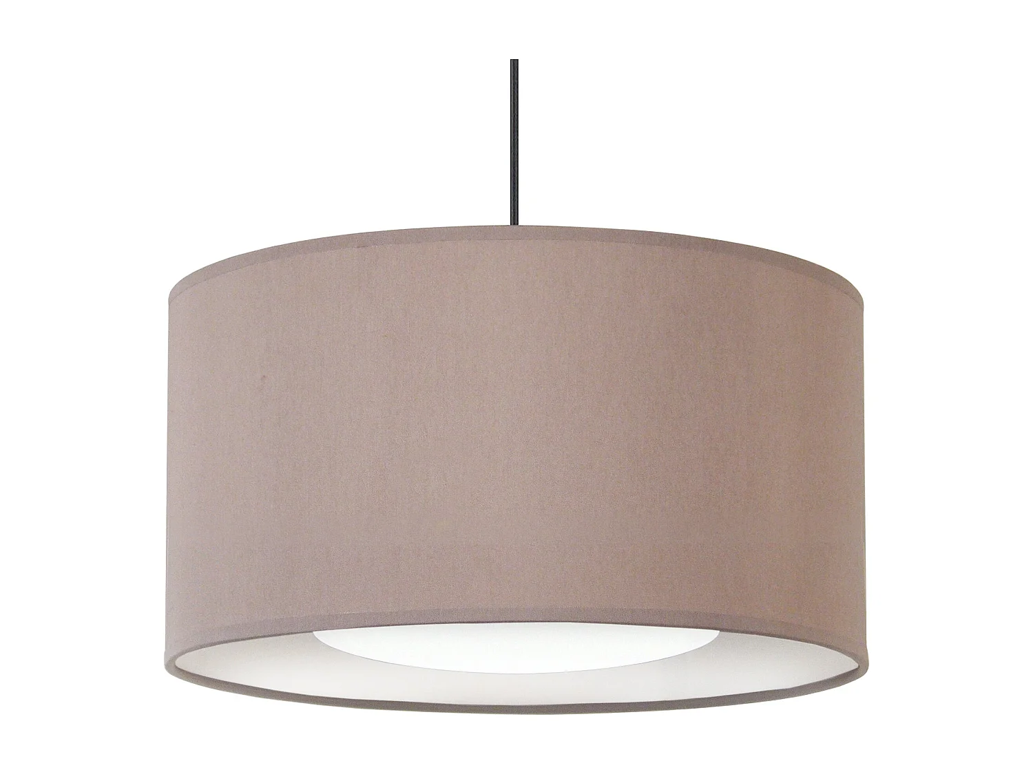 Suspensão TOSEL  ALFENA B tecido cilindro branco cinza D35 x  H80  cm