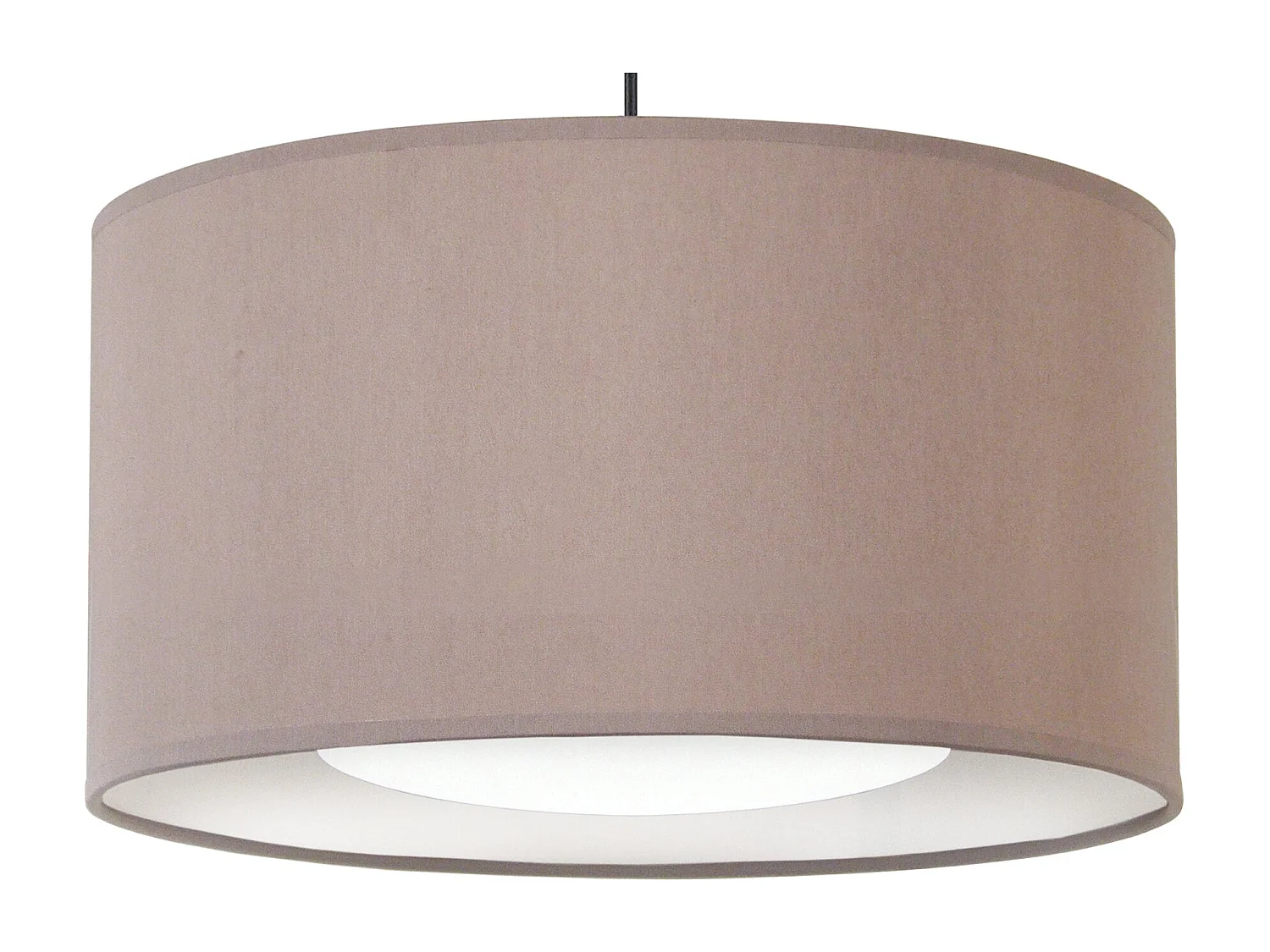 Suspensão TOSEL  ALFENA B tecido cilindro branco cinza D35 x  H80  cm