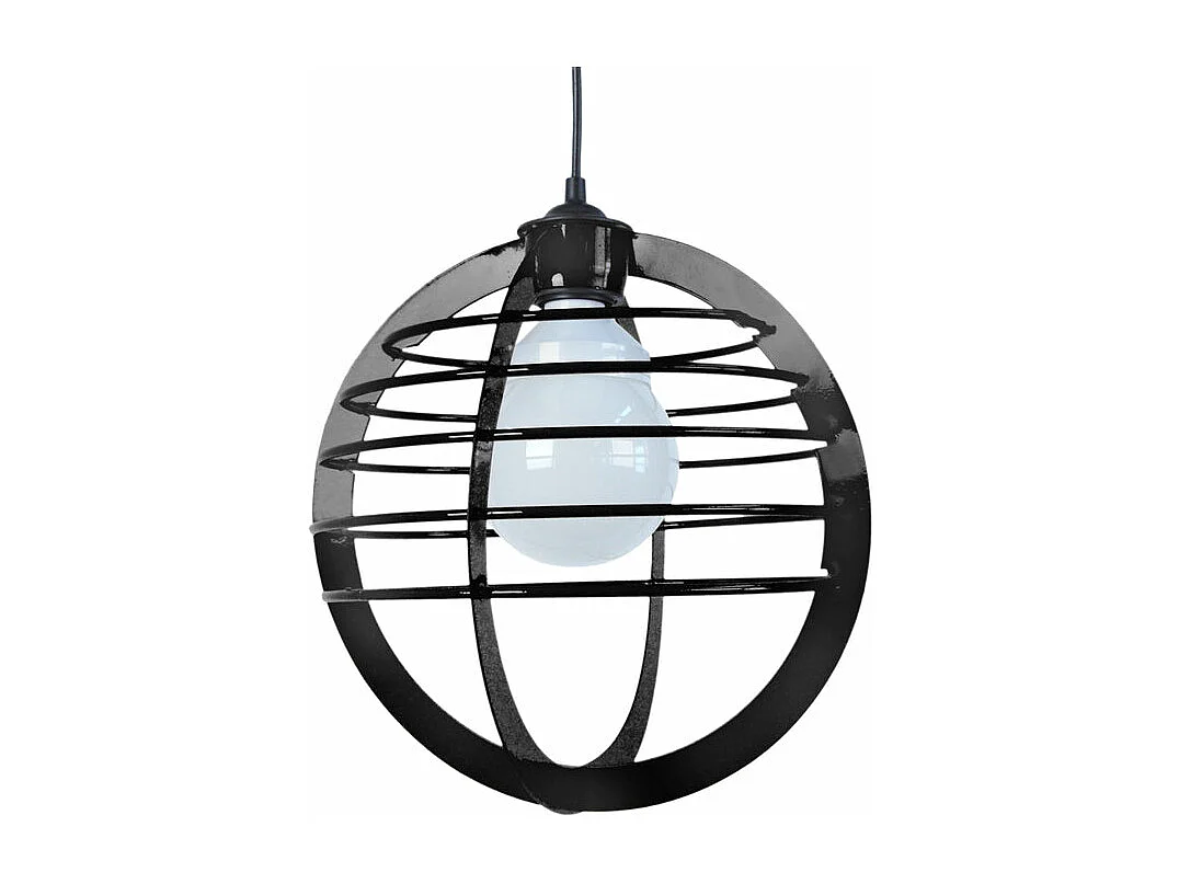 Suspensão TOSEL  UNIVERSE metal cônico amarelo D34 x  H78  cm