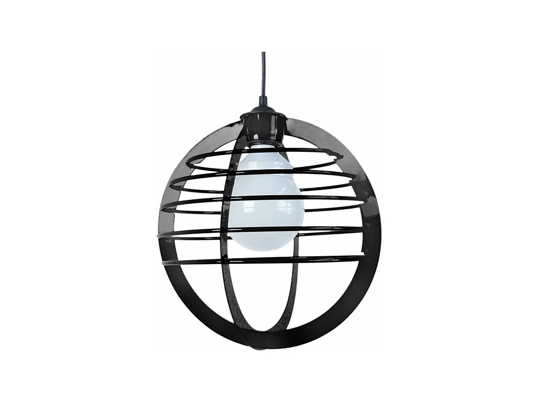 Suspension globe métal,  marron 88 cm.