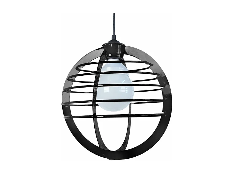 Suspensão TOSEL  UNIVERSE metal cônico amarelo D34 x  H78  cm