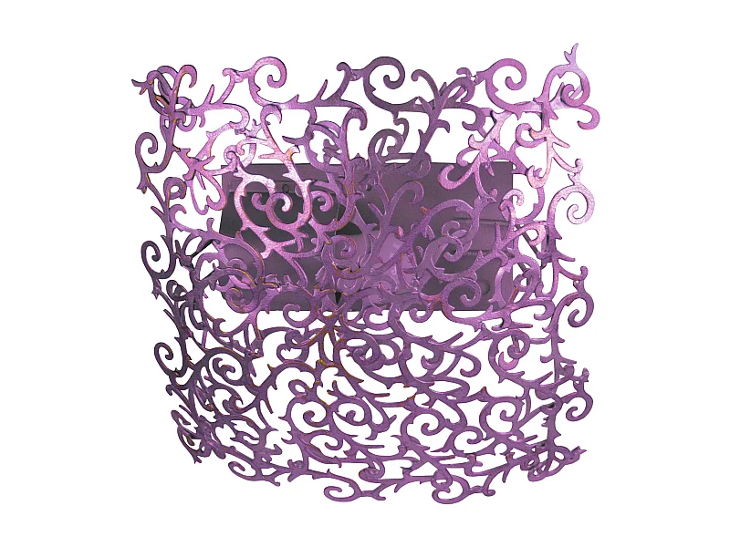 Plafonier TOSEL LYS PLUS metal geométrico roxo D25 x  H9  cm