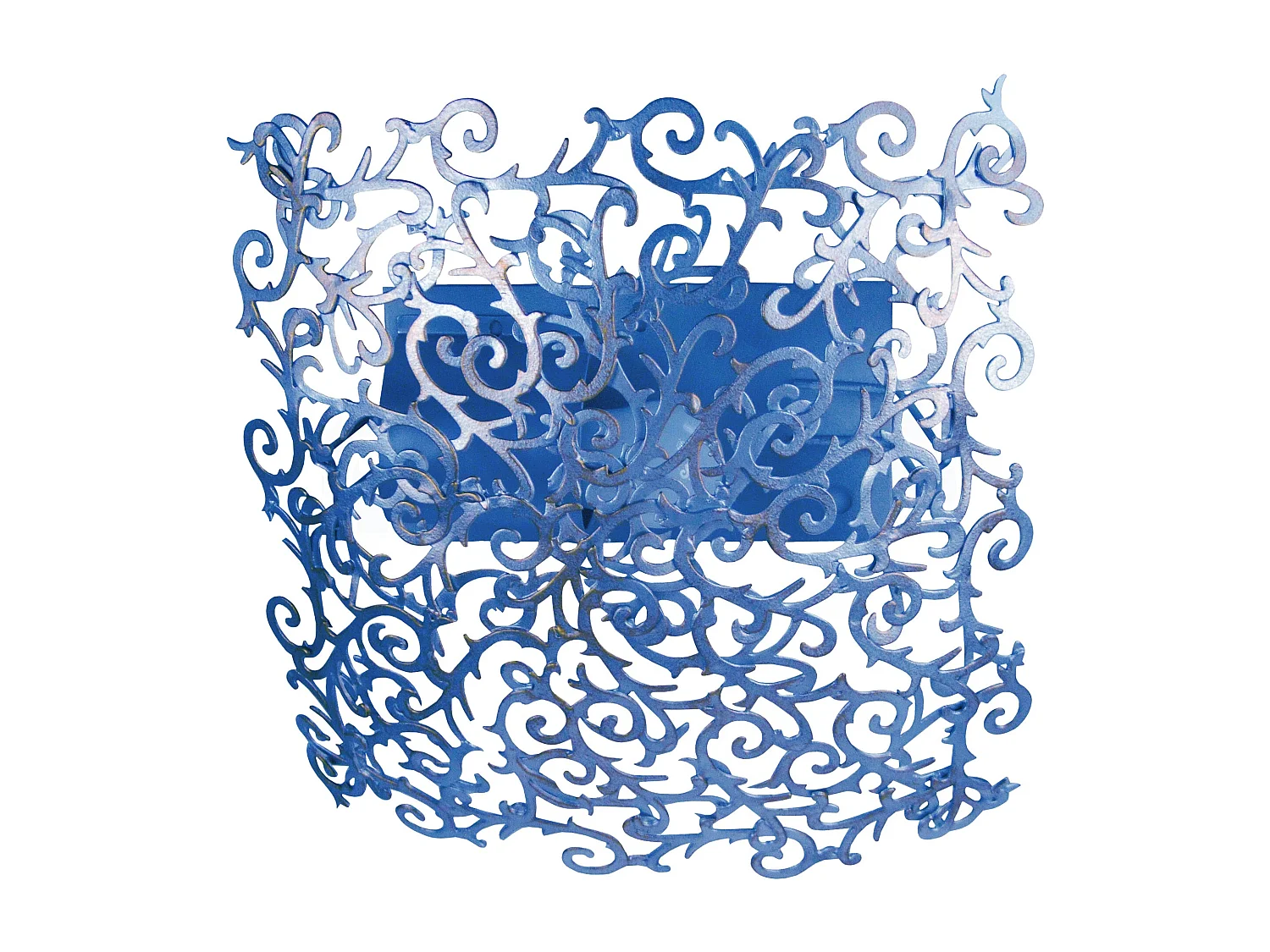 Plafonier TOSEL LYS PLUS metal geométrico azul D25 x  H9  cm