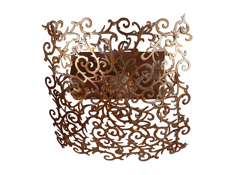 Plafonier TOSEL LYS PLUS metal geométrico castanho D25 x  H9  cm