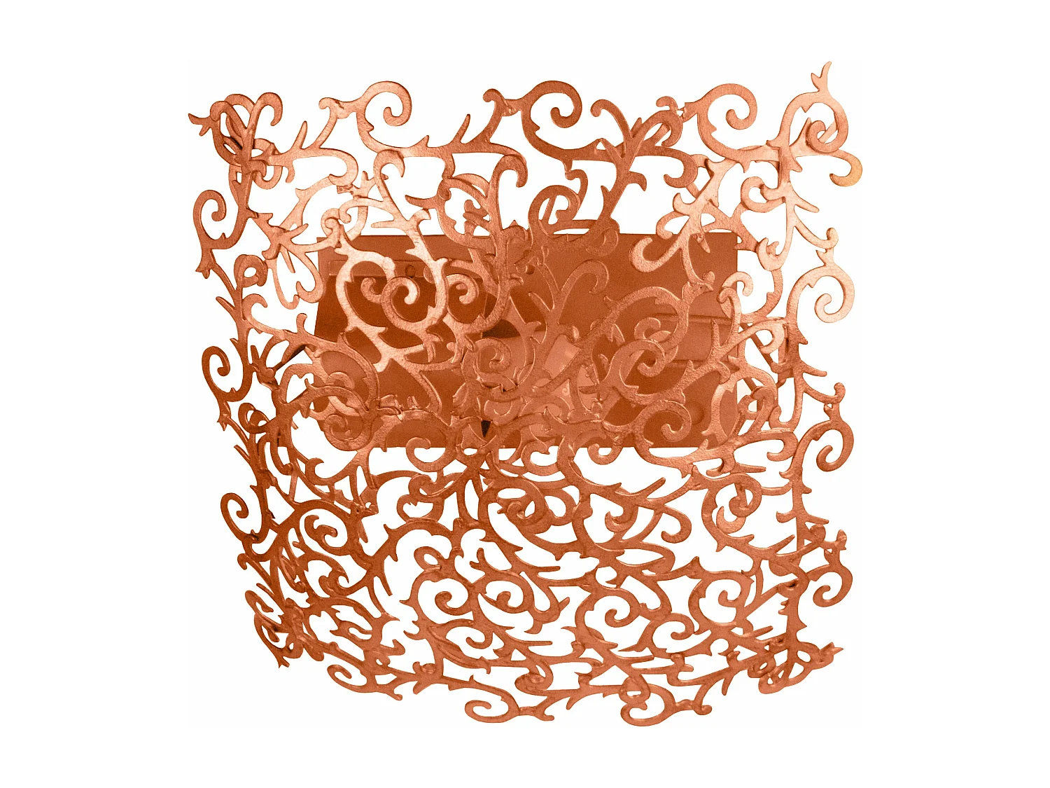 Plafonier TOSEL LYS PLUS metal geométrico cobre D25 x  H9  cm