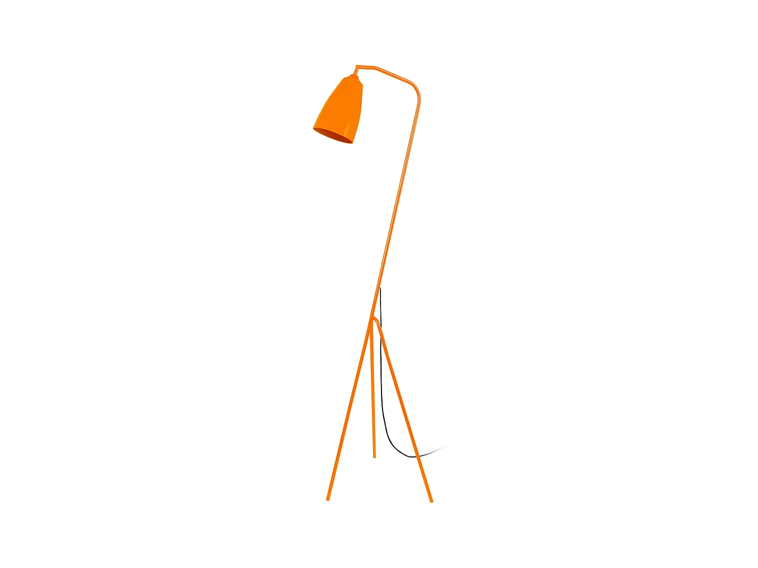Lampadaire TOSEL ,métal,Orange ,H 155x D40xP40cm