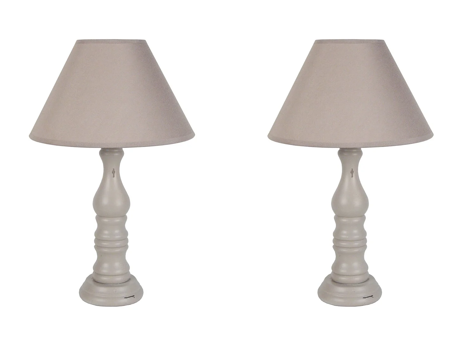 Abajur TOSEL BOULE BOIS tecido globo bege D18 x  H30  cm