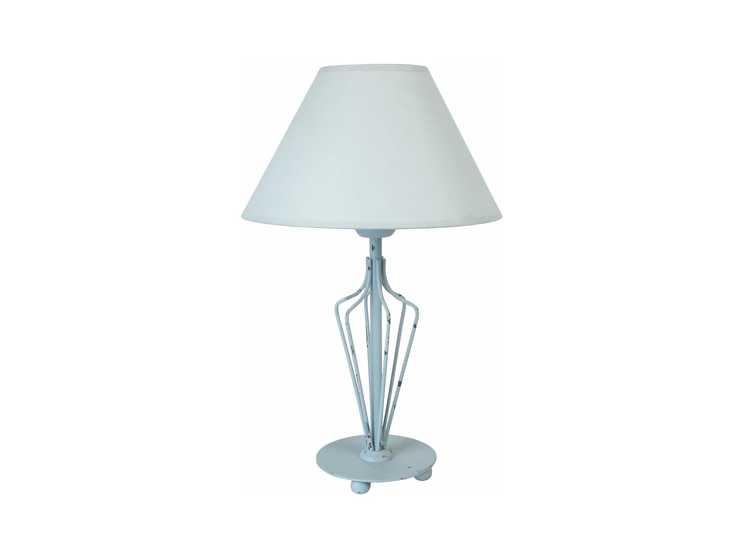 Lampe de chevet colonne métal  gris 42 cm.