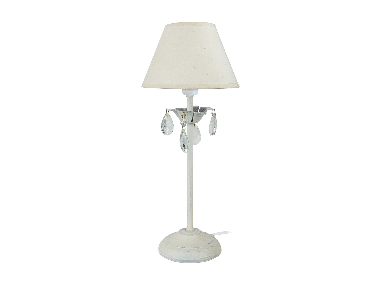 Candeeiro de sala TOSEL PADUA tecido oval Dourado D40 x  H53  cm