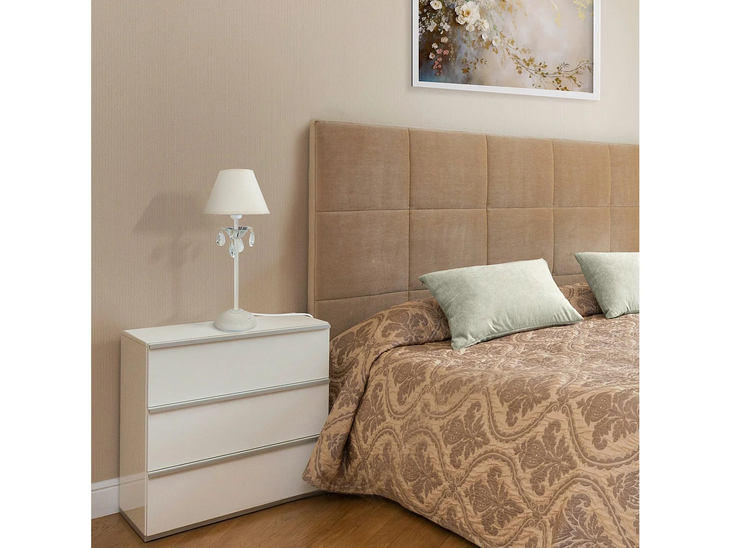 Candeeiro de sala TOSEL PADUA tecido oval Dourado D40 x  H53  cm