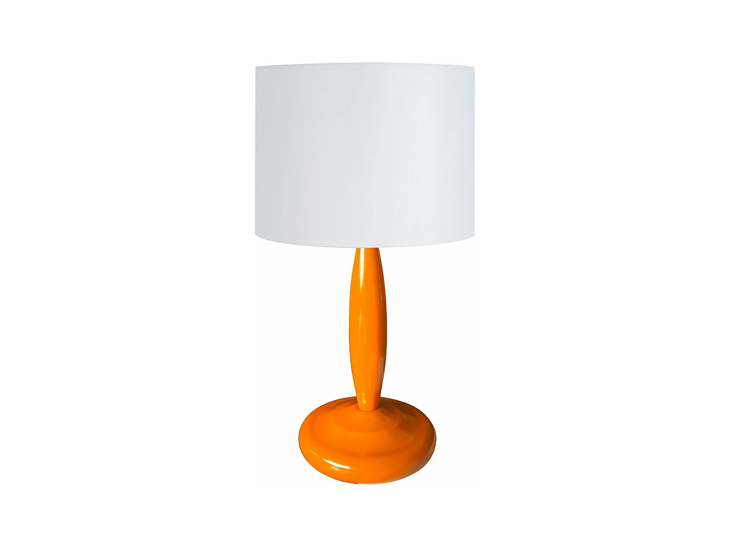 Lampe de chevet colonne métal  doré 32 cm.
