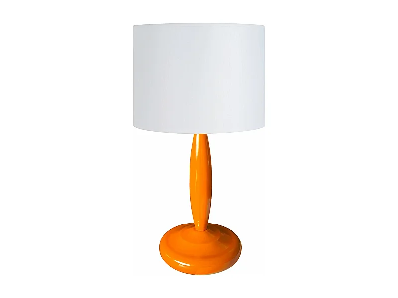 Lampe de chevet colonne métal  doré 32 cm.