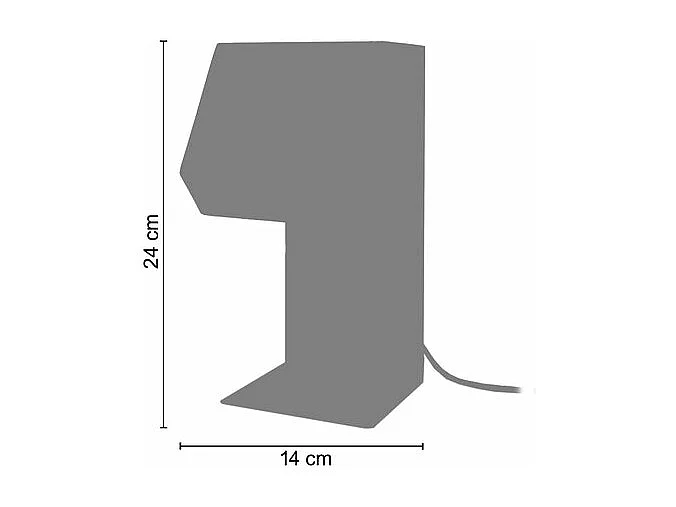Candeeiro de mesa TOSEL TRIDENT C tecido certo preto D25 x  H62  cm