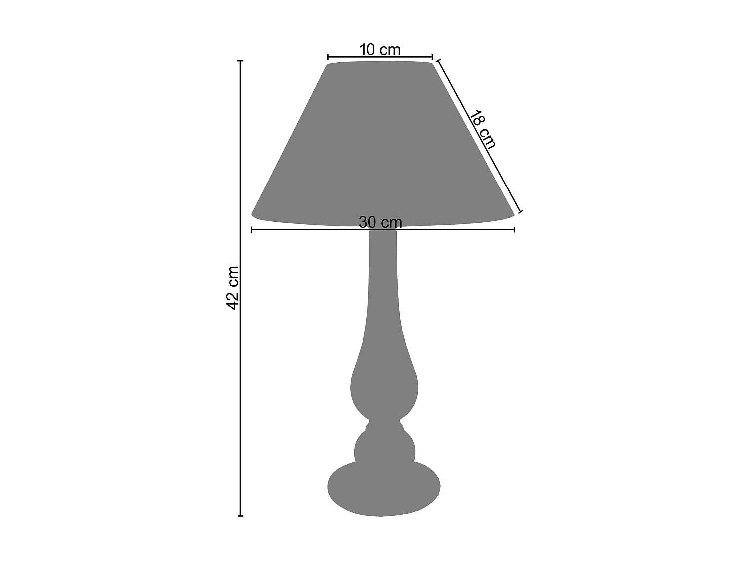 Lámpara de noche TOSEL ,madera,Gris ,A42xD30xP30cm