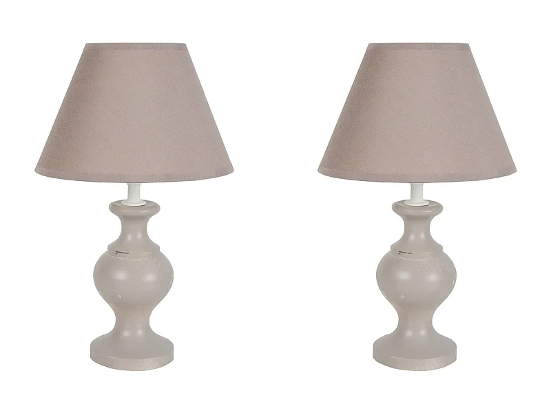 Lámpara de noche TOSEL ,madera,Gris ,A30xD18xP18cm