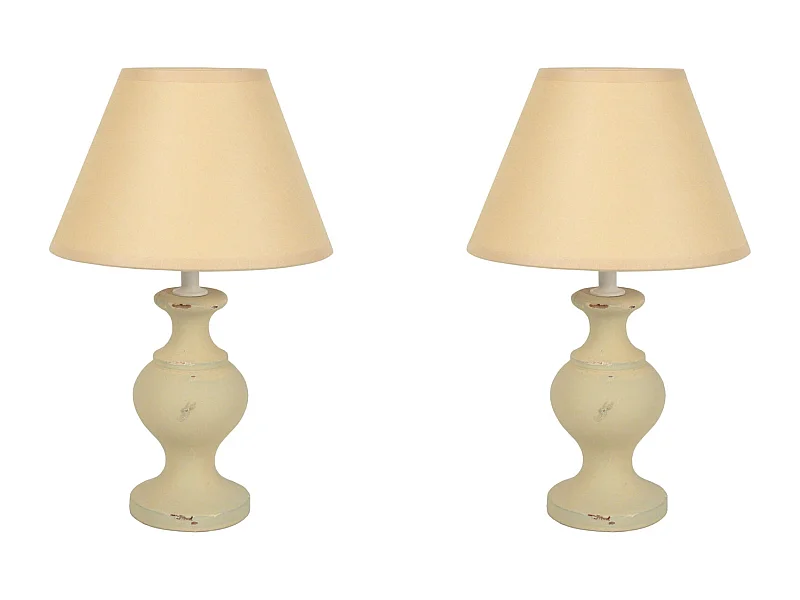 Lámpara de noche TOSEL ,madera,Beige ,A42xD30xP30cm