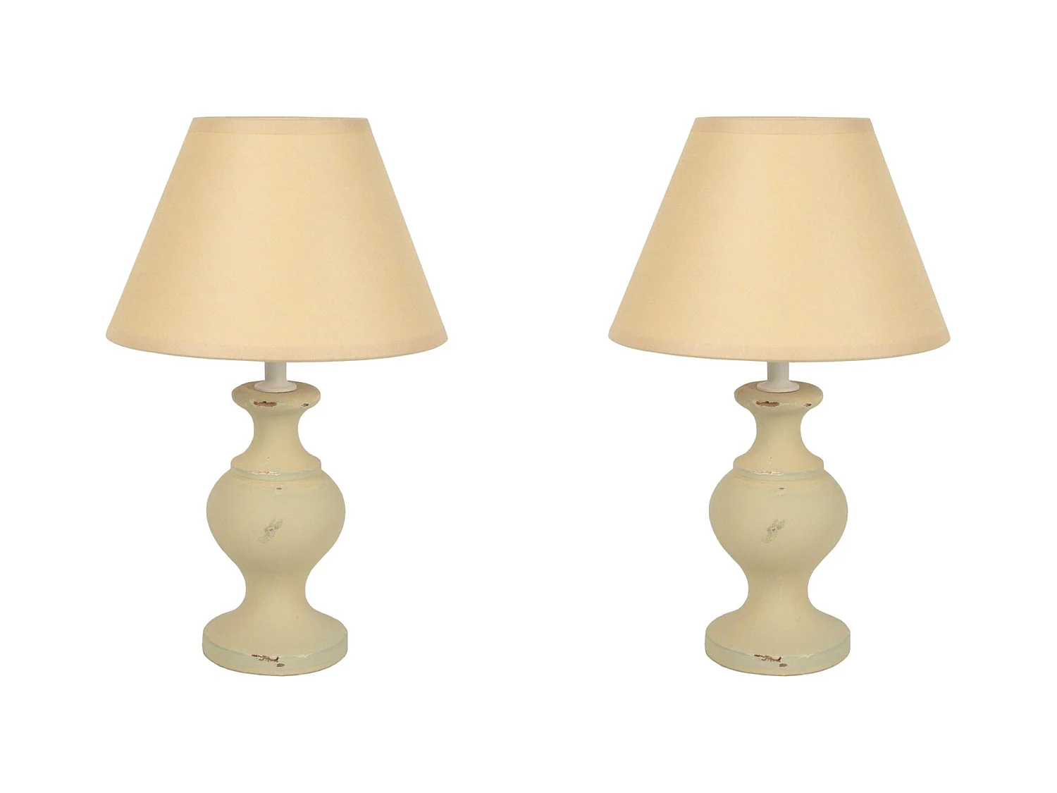 Lampe de Chevet TOSEL ,bois,Beige ,H30xD18xP18cm