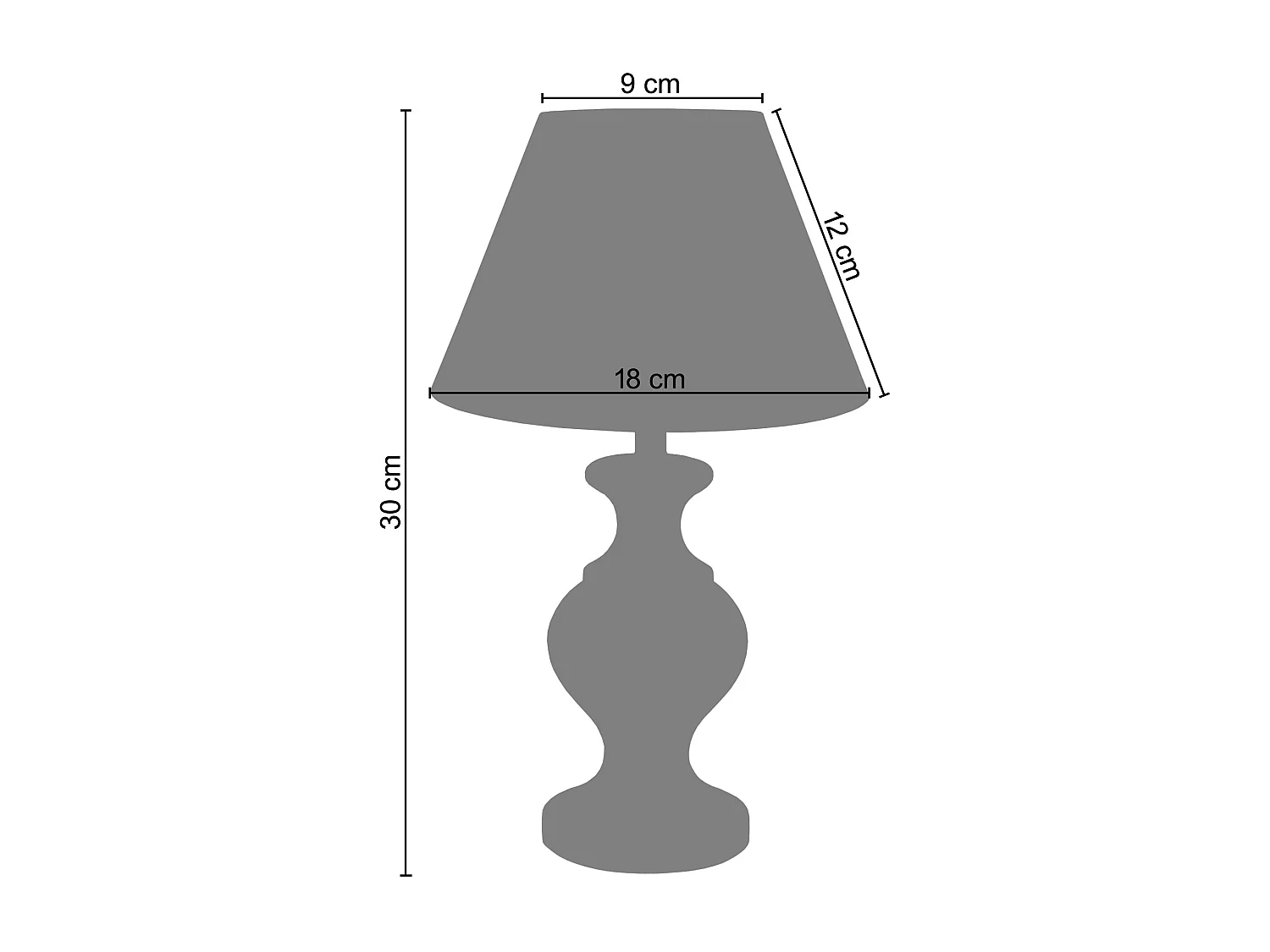 Abajur TOSEL OLYMPIA LT2 metal geométrico branco D25 x  H28,5  cm