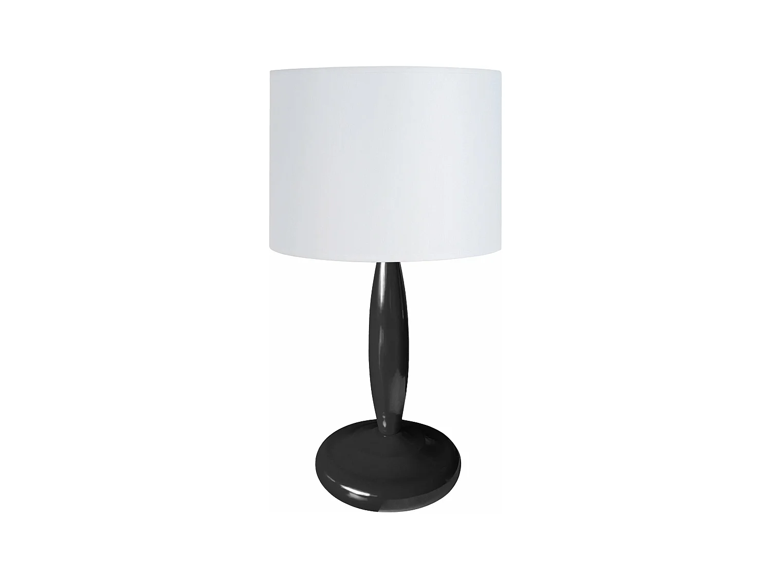 Lampe de chevet colonne métal  noir 32 cm.